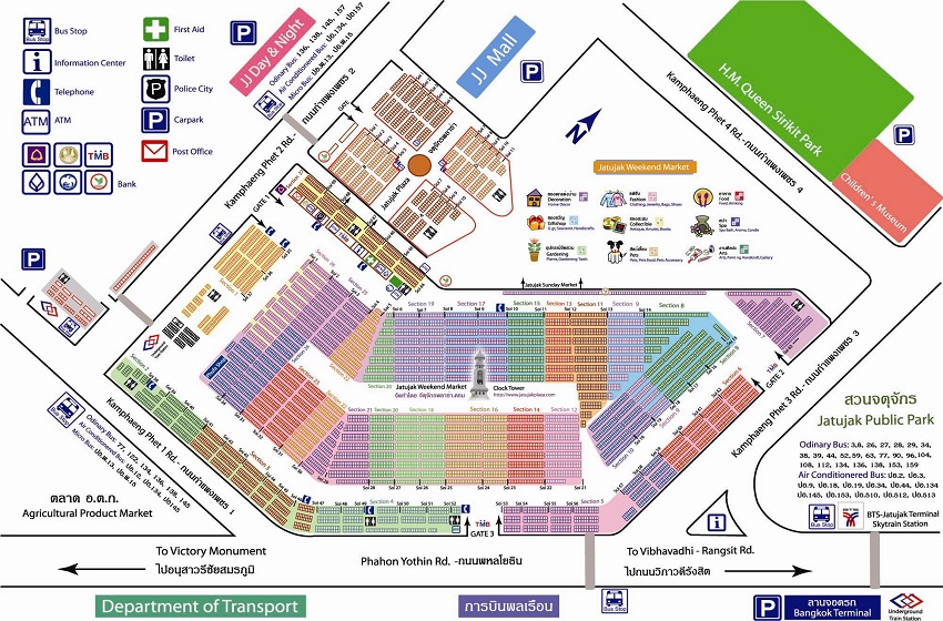 Chatuchak Market Map