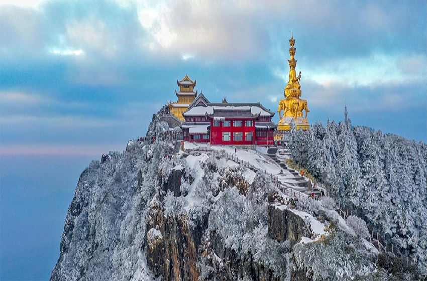 Mount Emei Serenity in the Snow